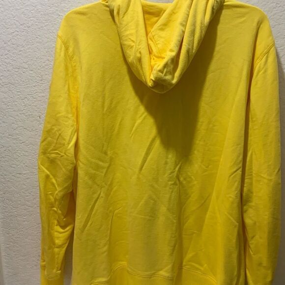 Vintage Ralph Lauren Embroidered Canary Yellow Button Up Hoodie Jacket Size 2XL - Picture 6 of 8